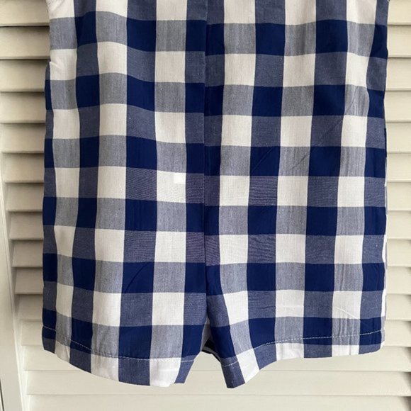 NEW with tags Good Lad American flag gingham smocked shortall boy’s sz 12 months - Picture 10 of 14